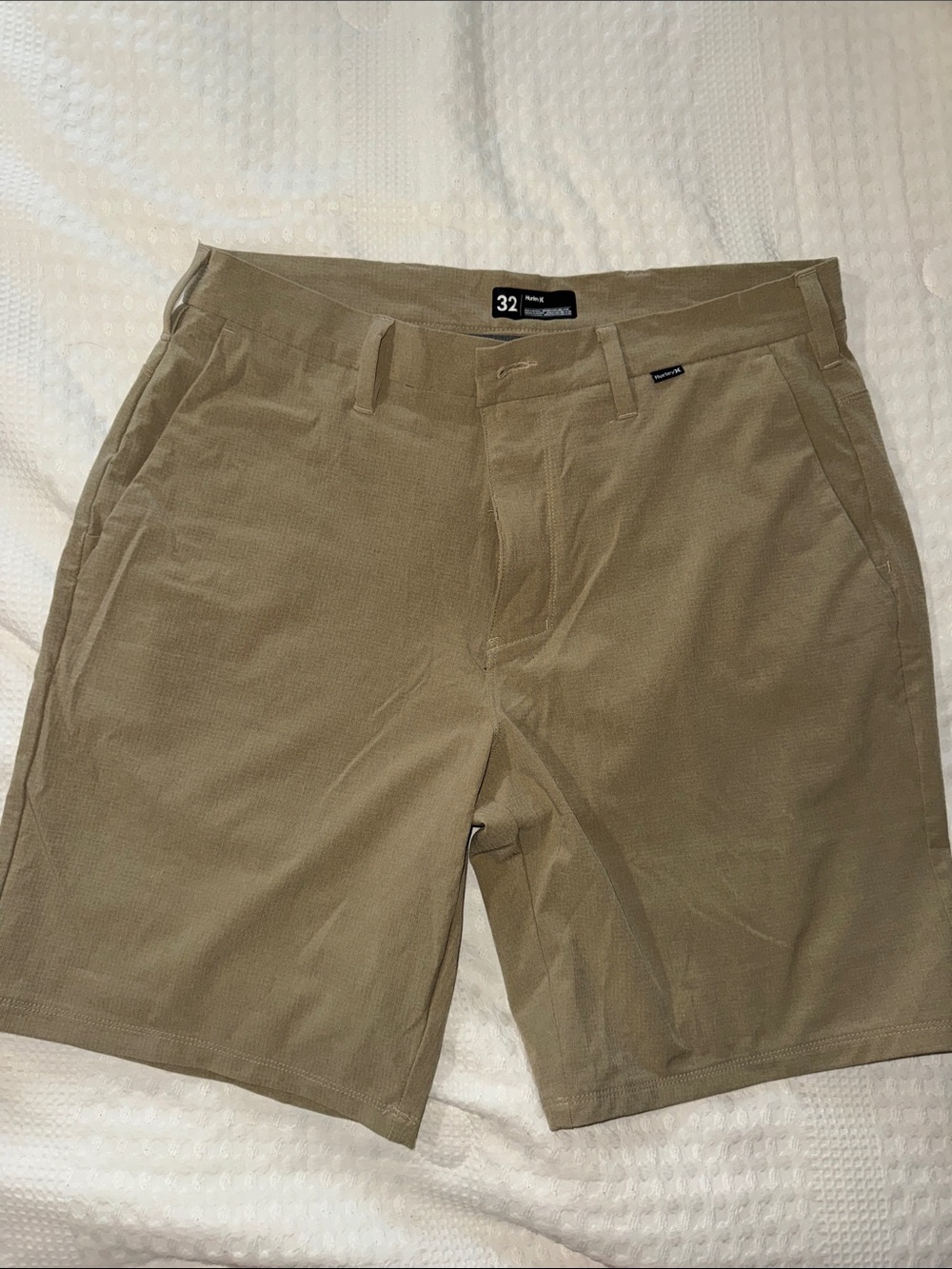 Hurley Men's Khaki Flat Front Shorts